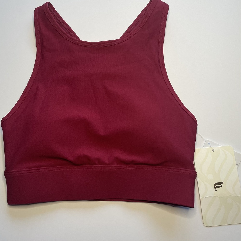 Fabletics Red High Impact Sports Bra Brand New + Tags Padded No Bounce XXS
